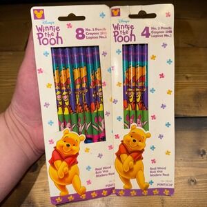 Vintage 1999 2000's Disney Winnie the Pooh Pentech No 2 Pencils 12 Count